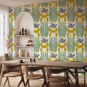 Vintage Art Nouveau Merle pattern