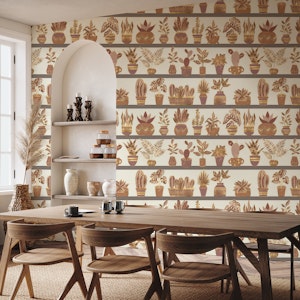 Shelves with Vase Plants 10