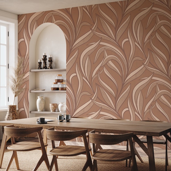 Elegant Foliage Flow Mocca Mousse