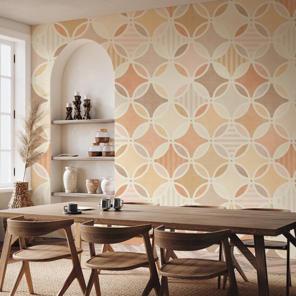 Geometric Harmony in Neutral Cream and Tan