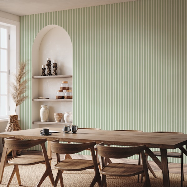 Japandi Natural Stripes - Sage 1 - Simple