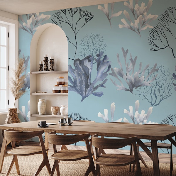 Blue Coral Reef Pattern