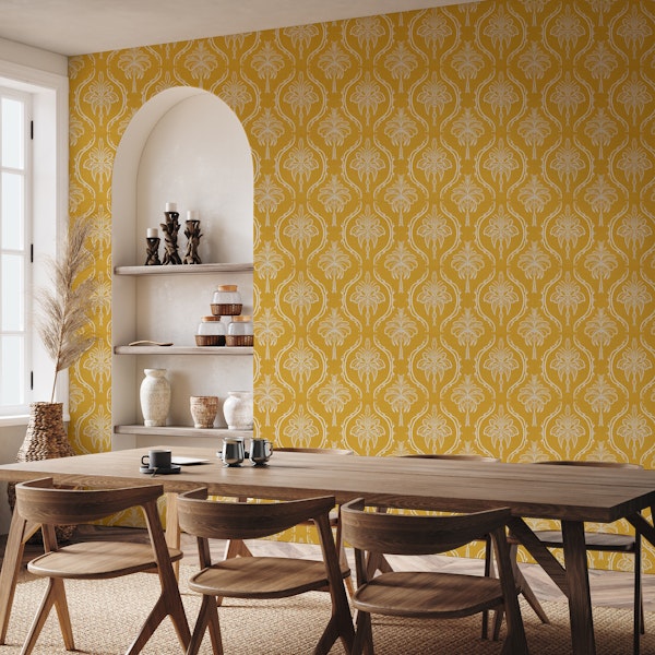 Revival Damask Vivid Mustard