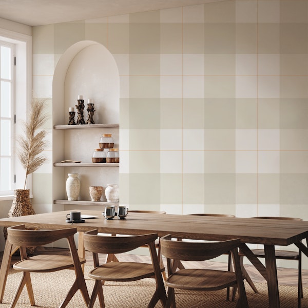 Maxi Neutral Tones Tartan Design