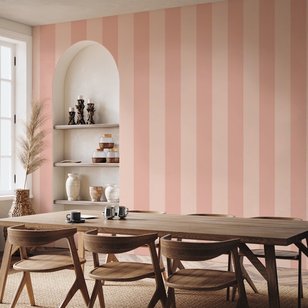 Peach Pink Stripes