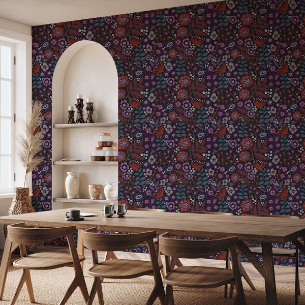 Dark and Moody Floral Whimsigothic - Jewel tones