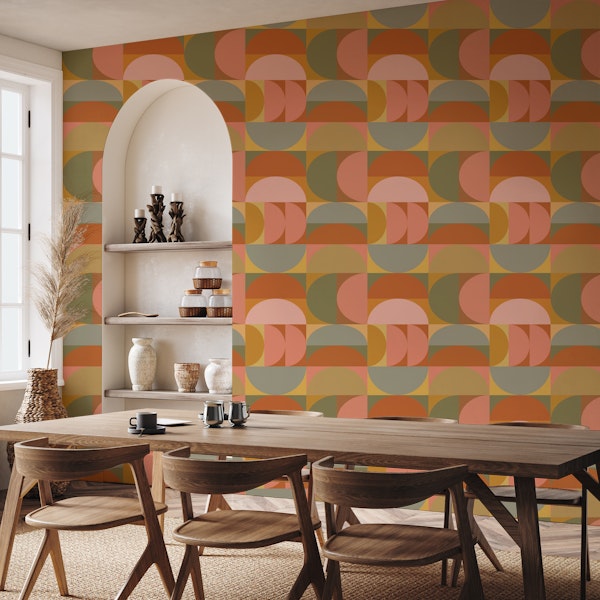 Shapes in Earthy Terracotta and Ochre