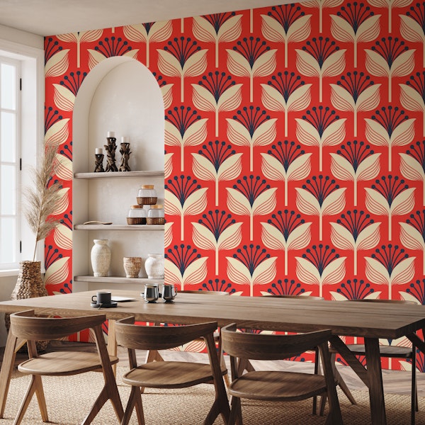 Abstract lilies, red (2647 A)