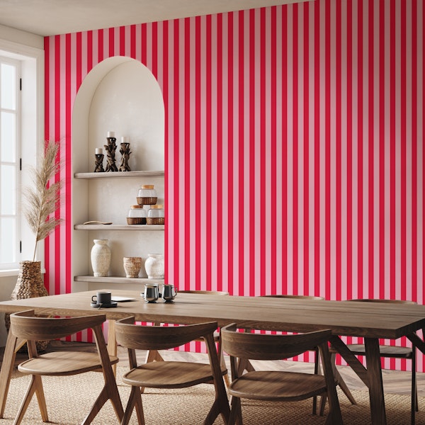 Pink and Crimson Red Stripes