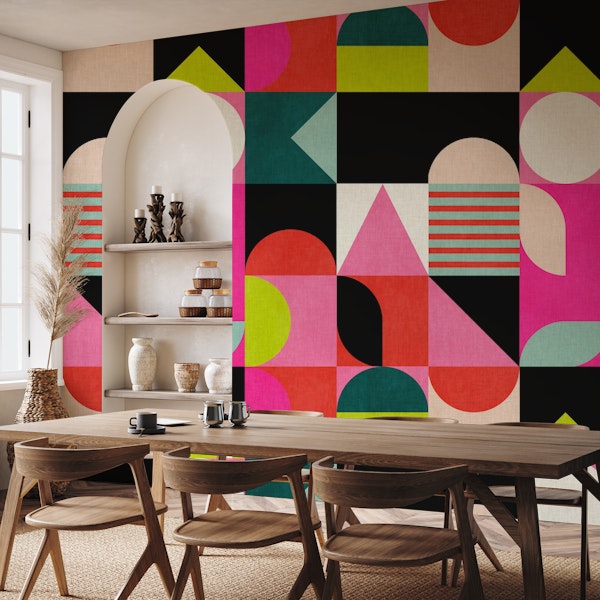 mid century modern boho