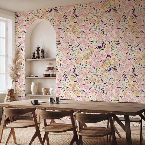 Floral paisley garden - large