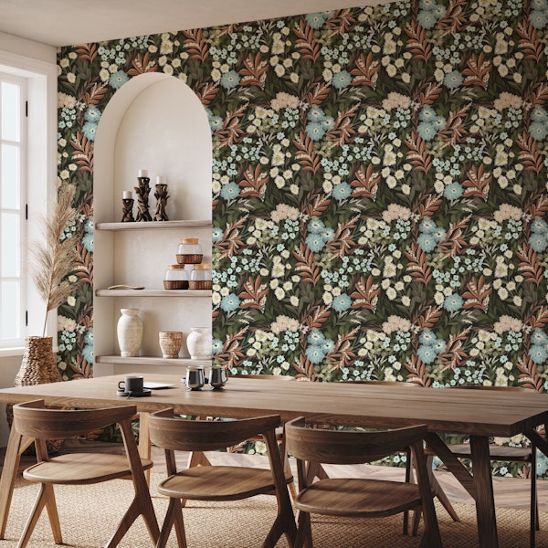 forest floral and fauna