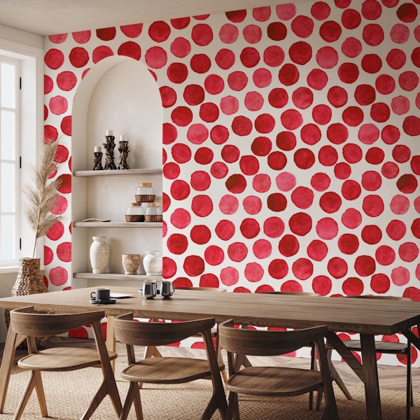 Watercolors Bubbles - Red