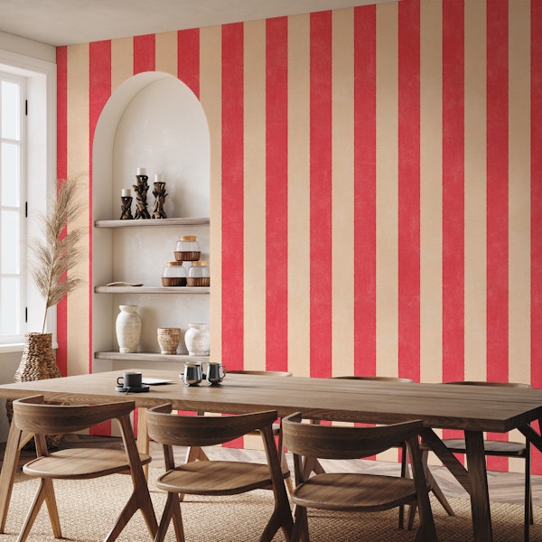 STRIPES 001 C - Strawberry