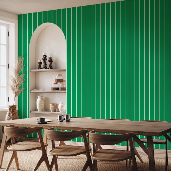 Pinstripes on green