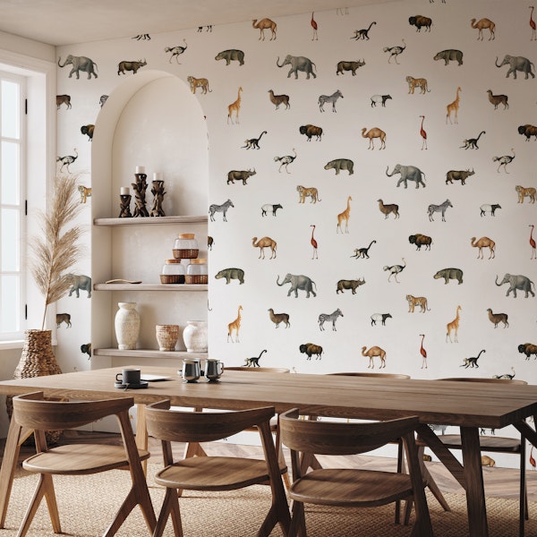 Savanna march in stone white