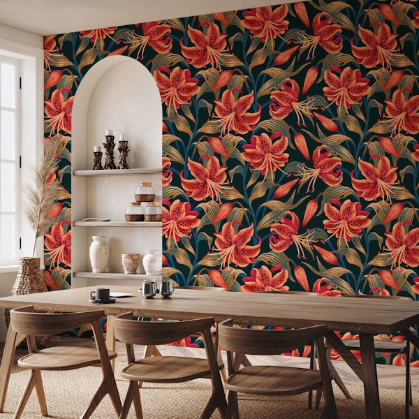 Tiger Lily - Orange & Green