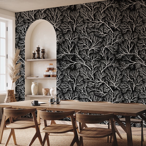 Frozen Branches 1 Black and White