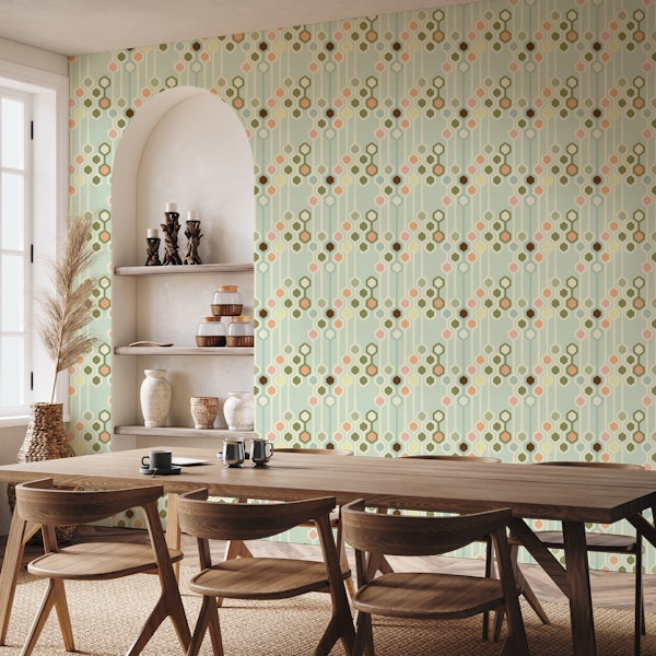 Mid-Century Modern Hexagon