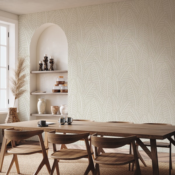 Herringbone Leaves - Warm Minimalist