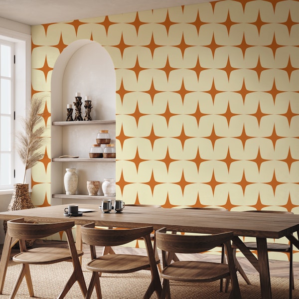 Starburst Bronze Ivory - Mid Century