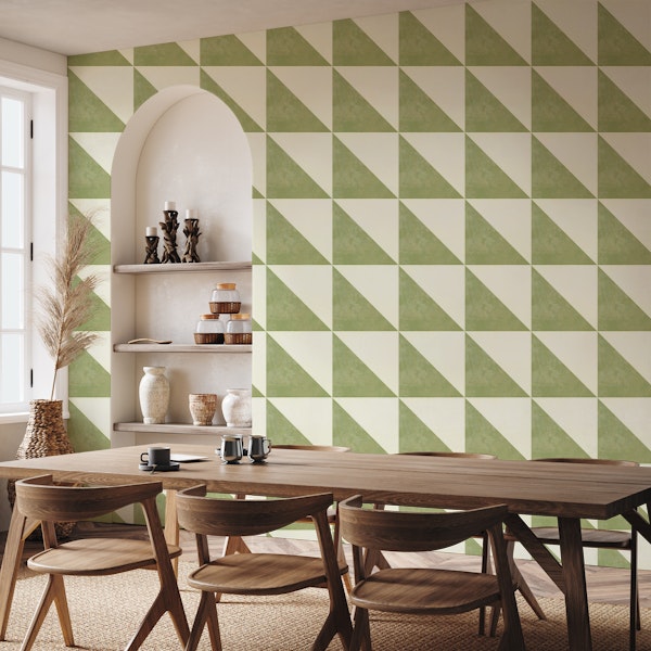 Rustic Diagonal Split - Sage - Vintage Tile