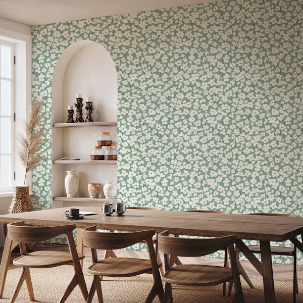 Floral Pattern Anna sage green