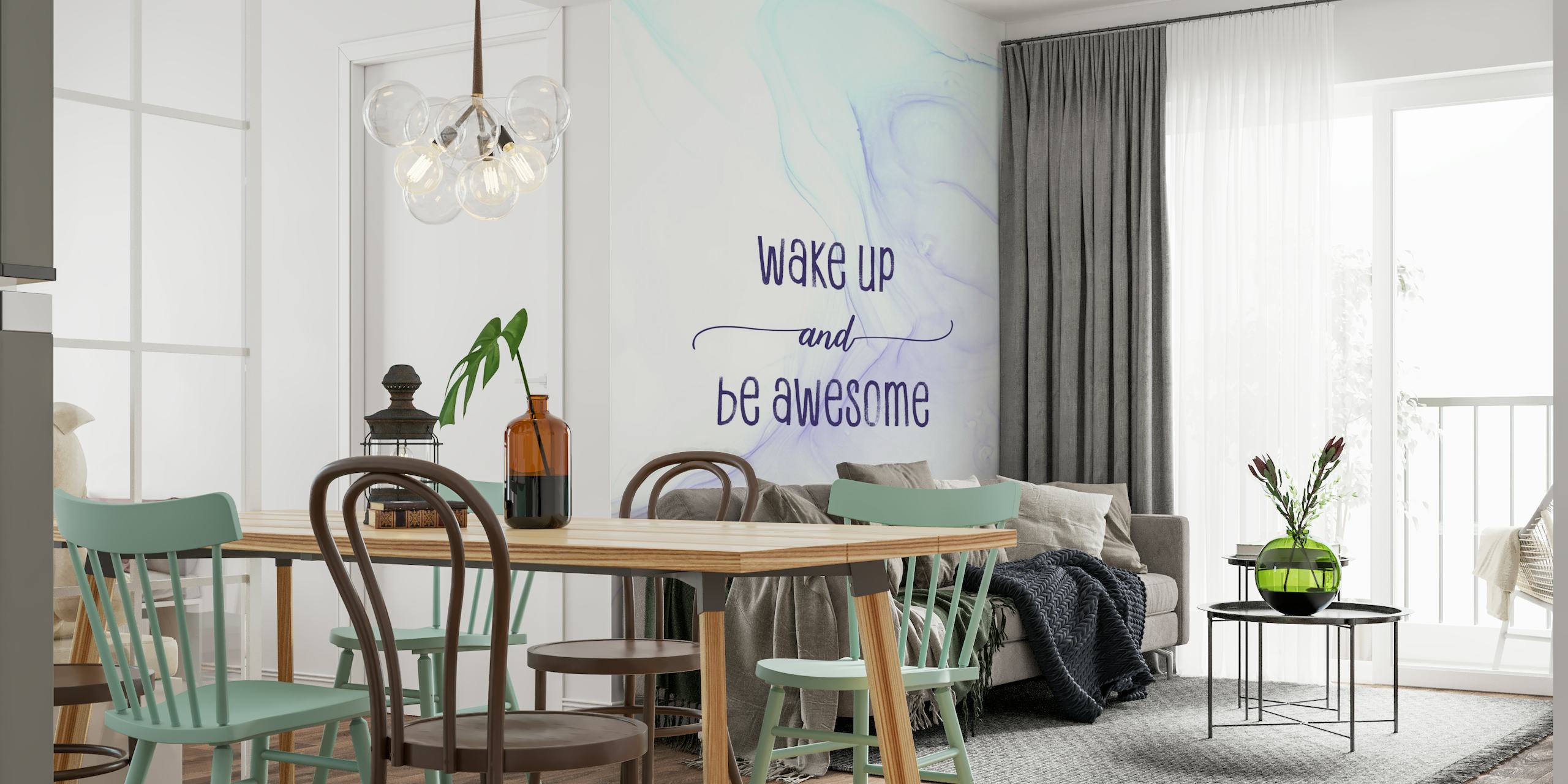 Wake up and be awesome papel de parede