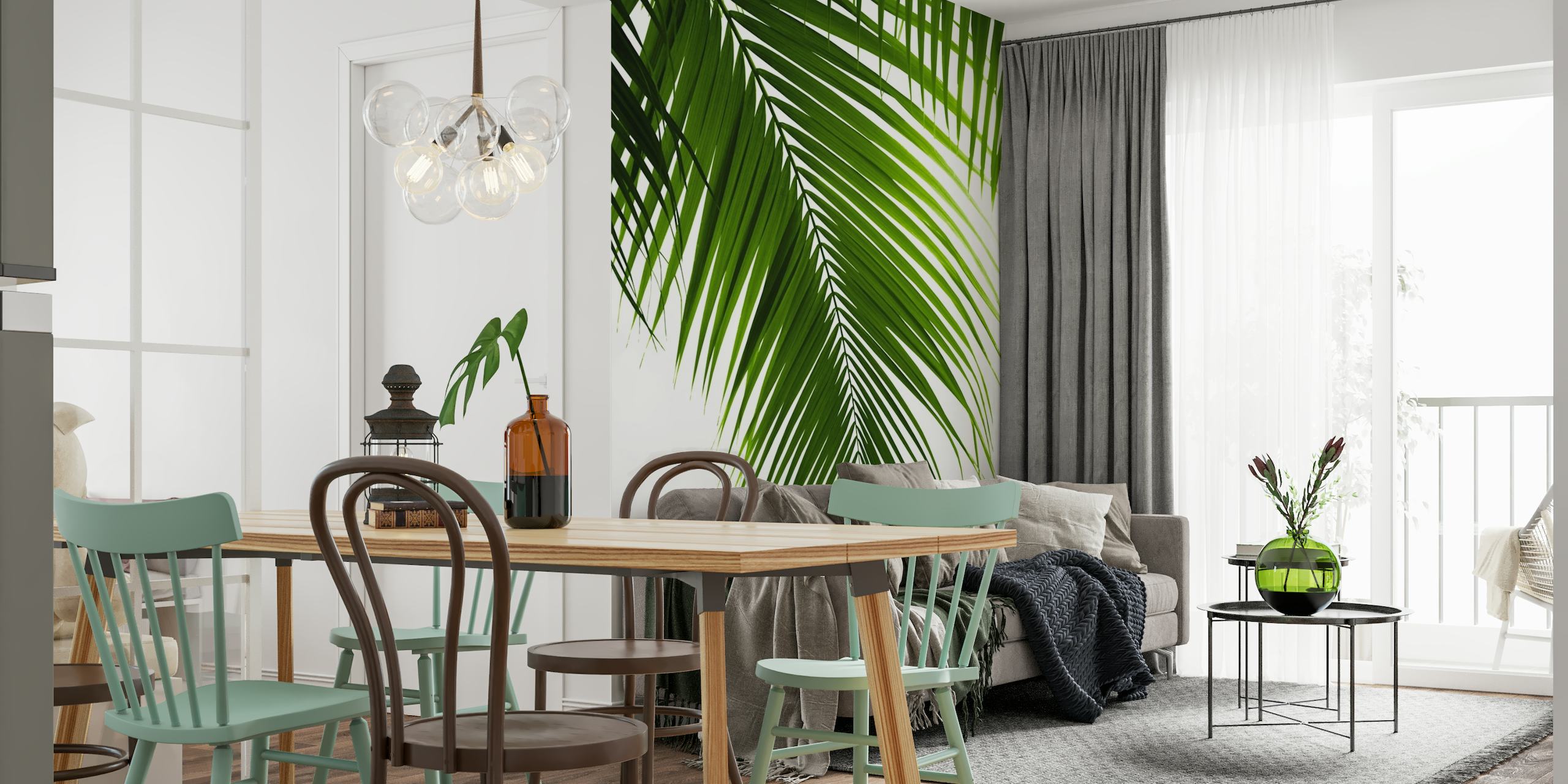Palm Leaves Green Vibes 10 behang
