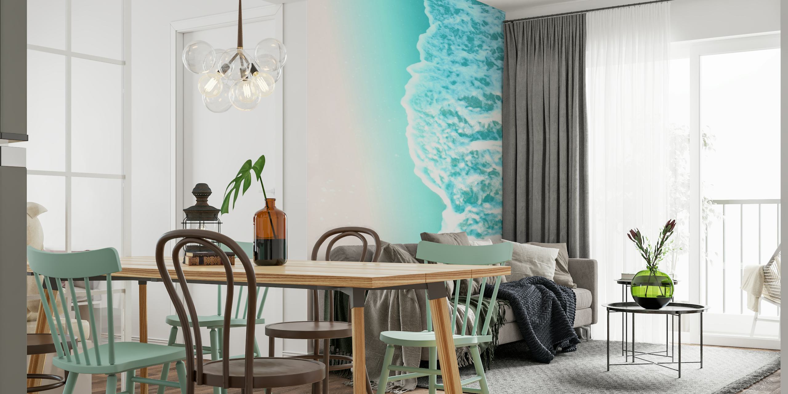 Turquoise Blush Ocean Dream 1 wallpaper