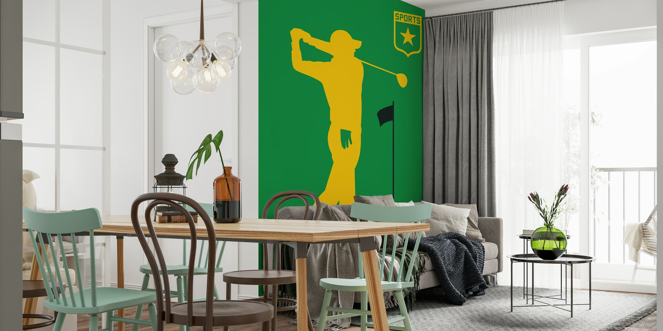 Golfer Green papel pintado