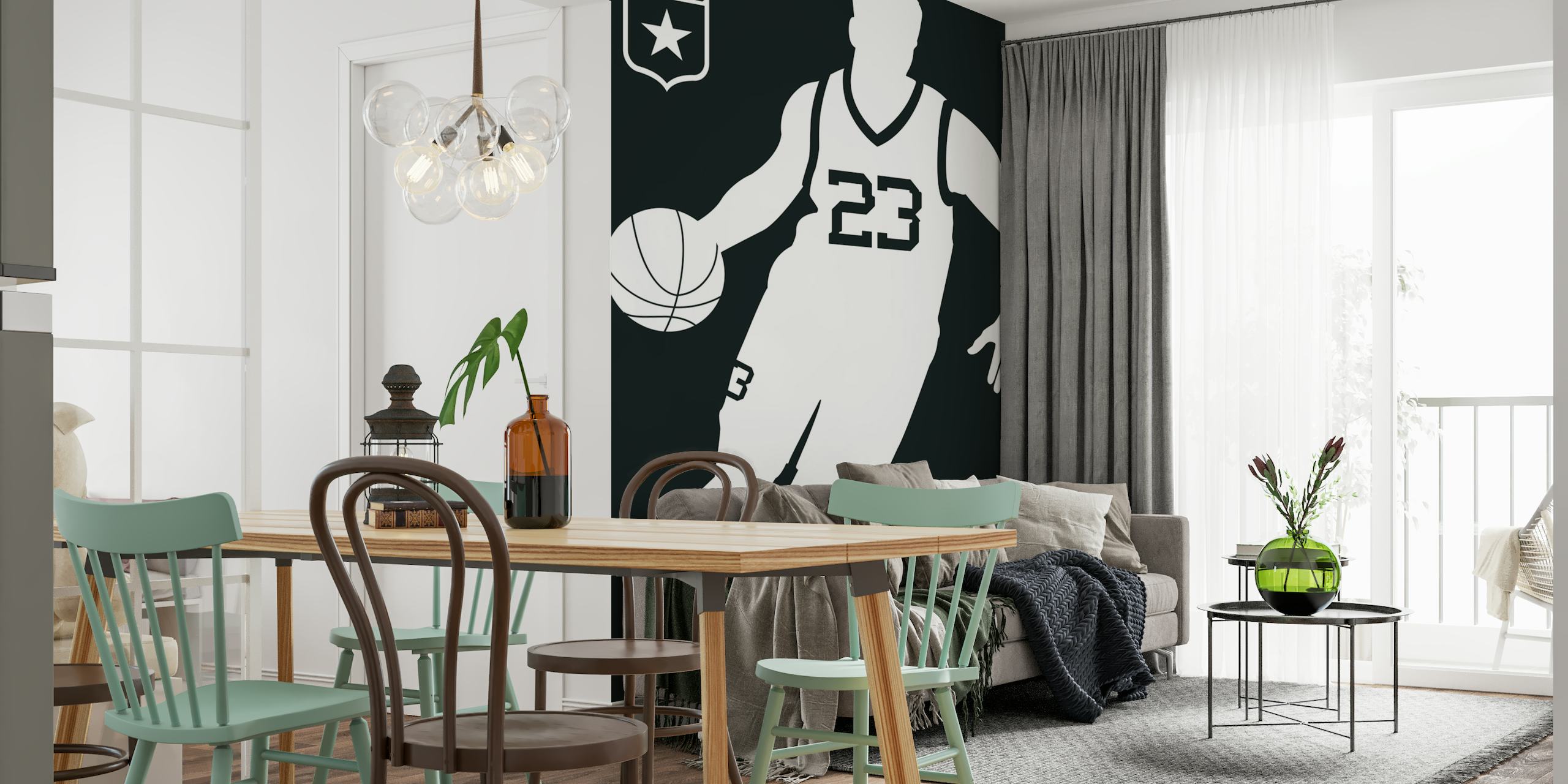 Basketball Black papel pintado