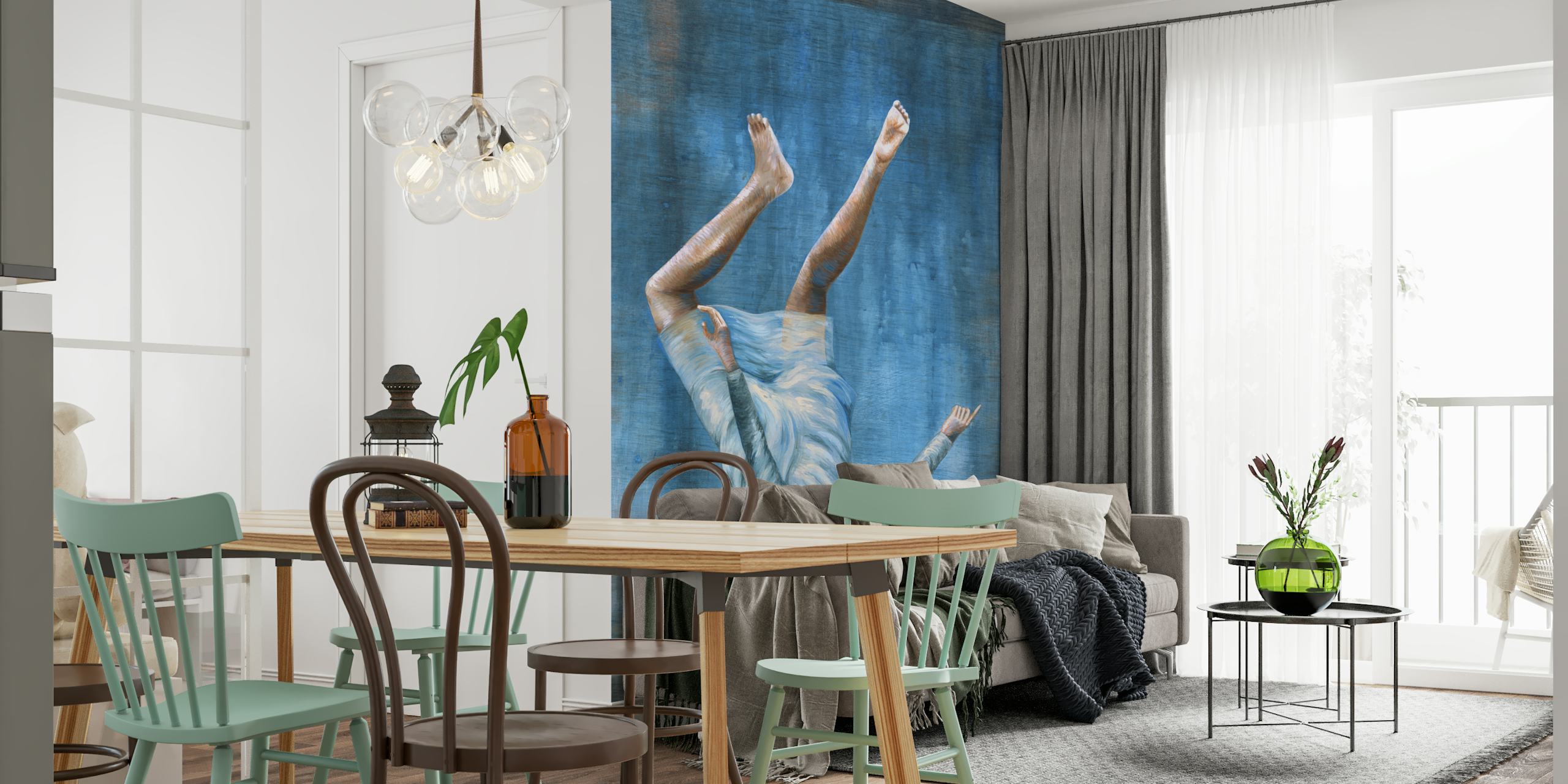 Almost Blue wallpaper in a stylish room