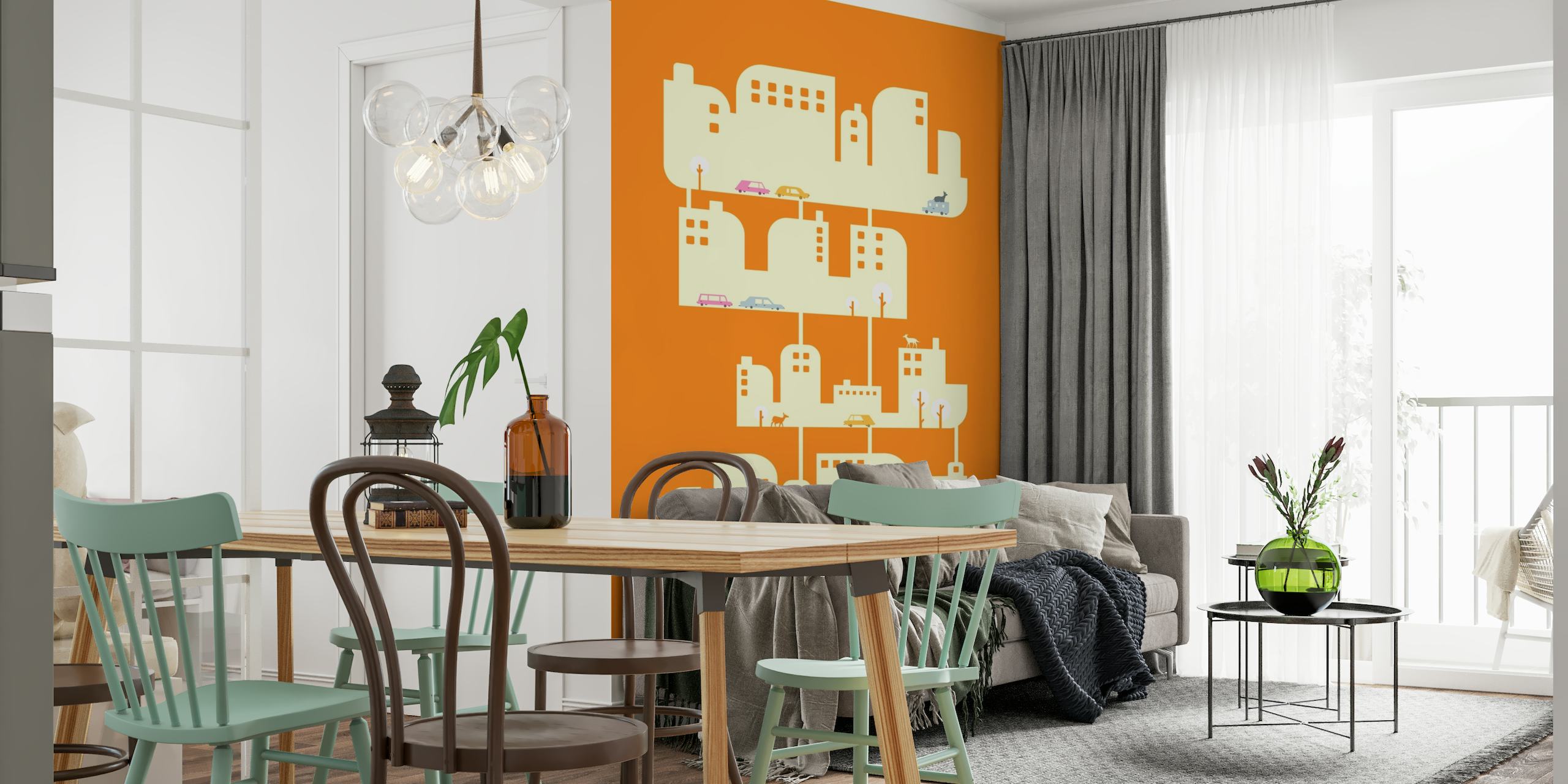 Image displaying Happywall's unique Home Print wall mural design