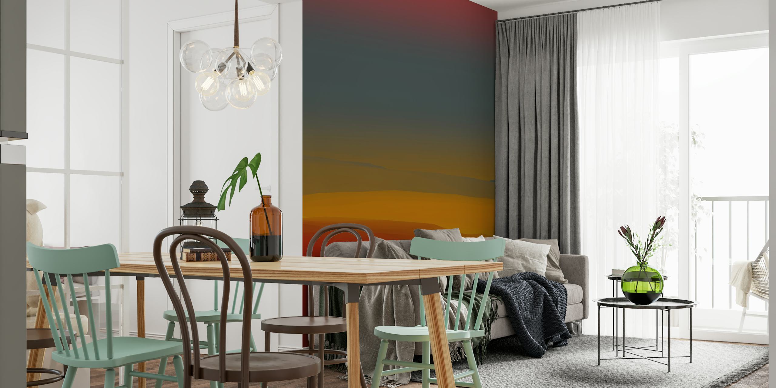 Serene Evening wallpaper in a room