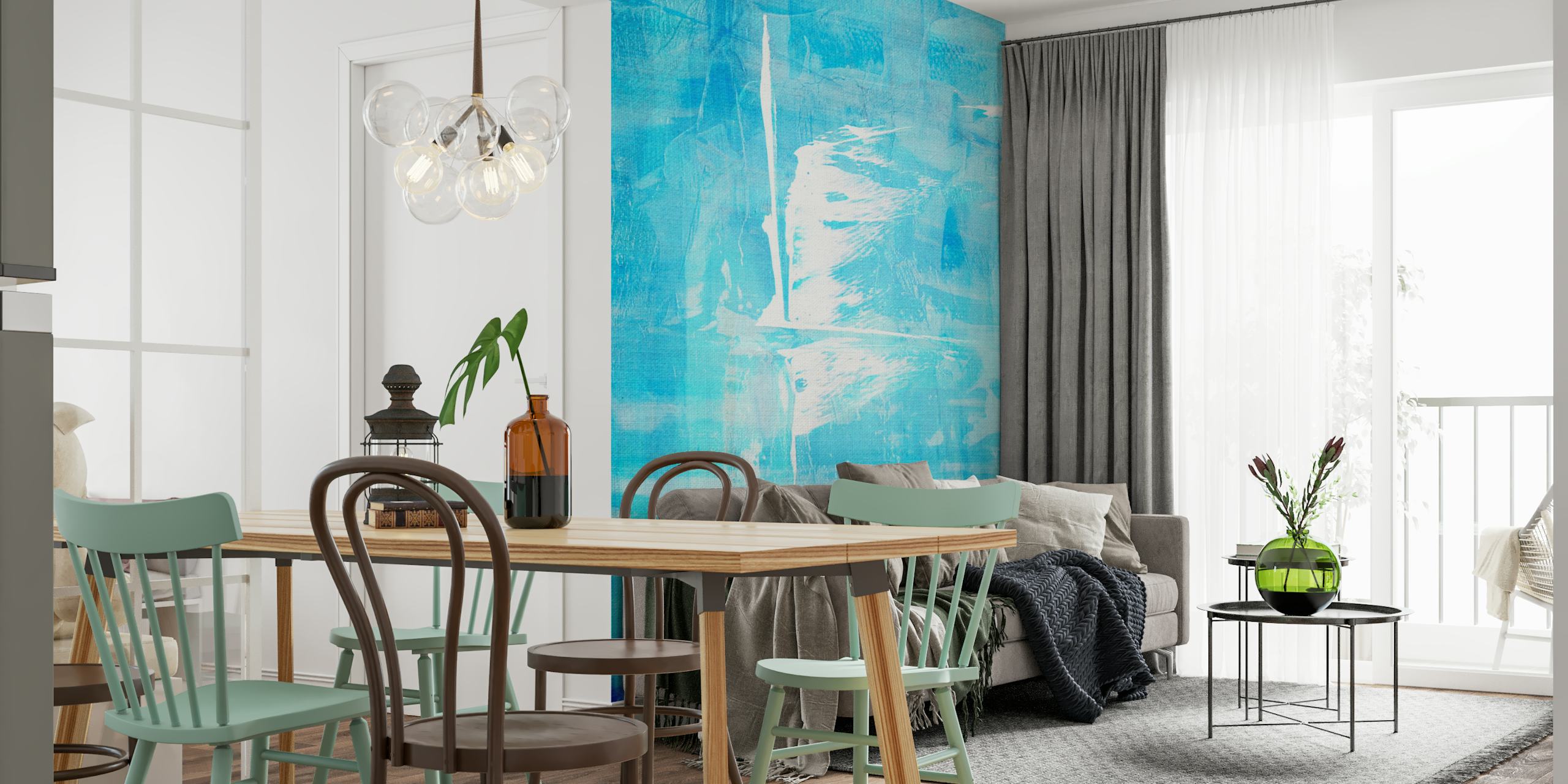 Sail 1 wallpaper in a modern room