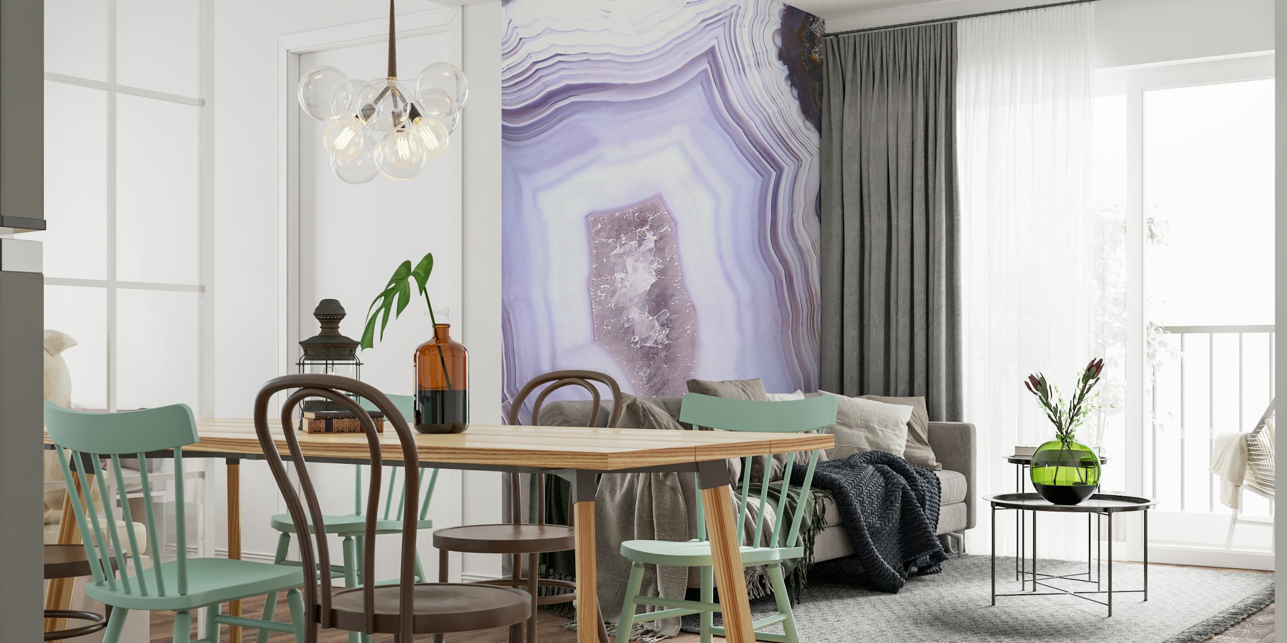 Agate Tapetdesign in einem Raum