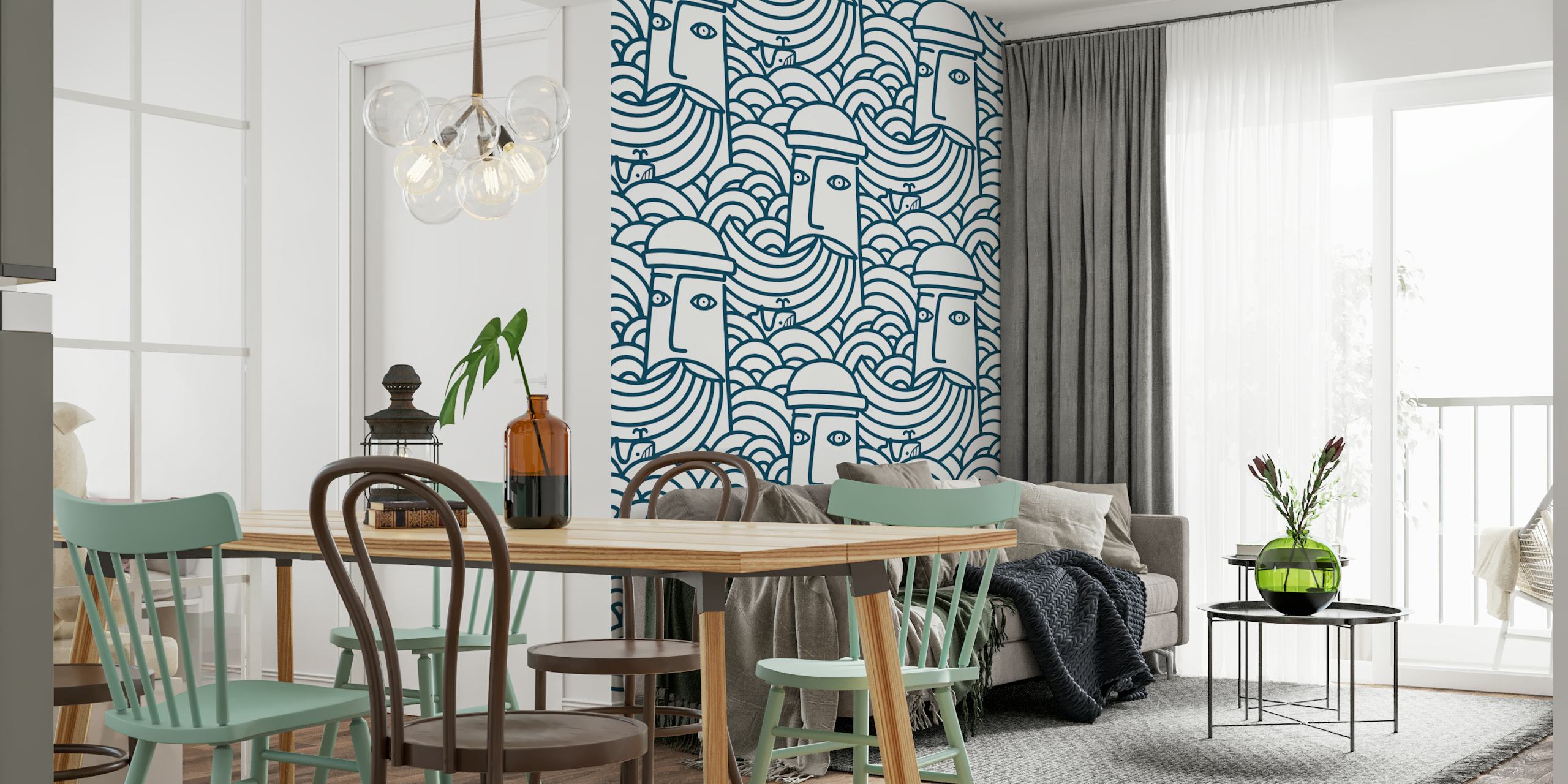 LighthousekeeperXL tapetdesign i ett rum