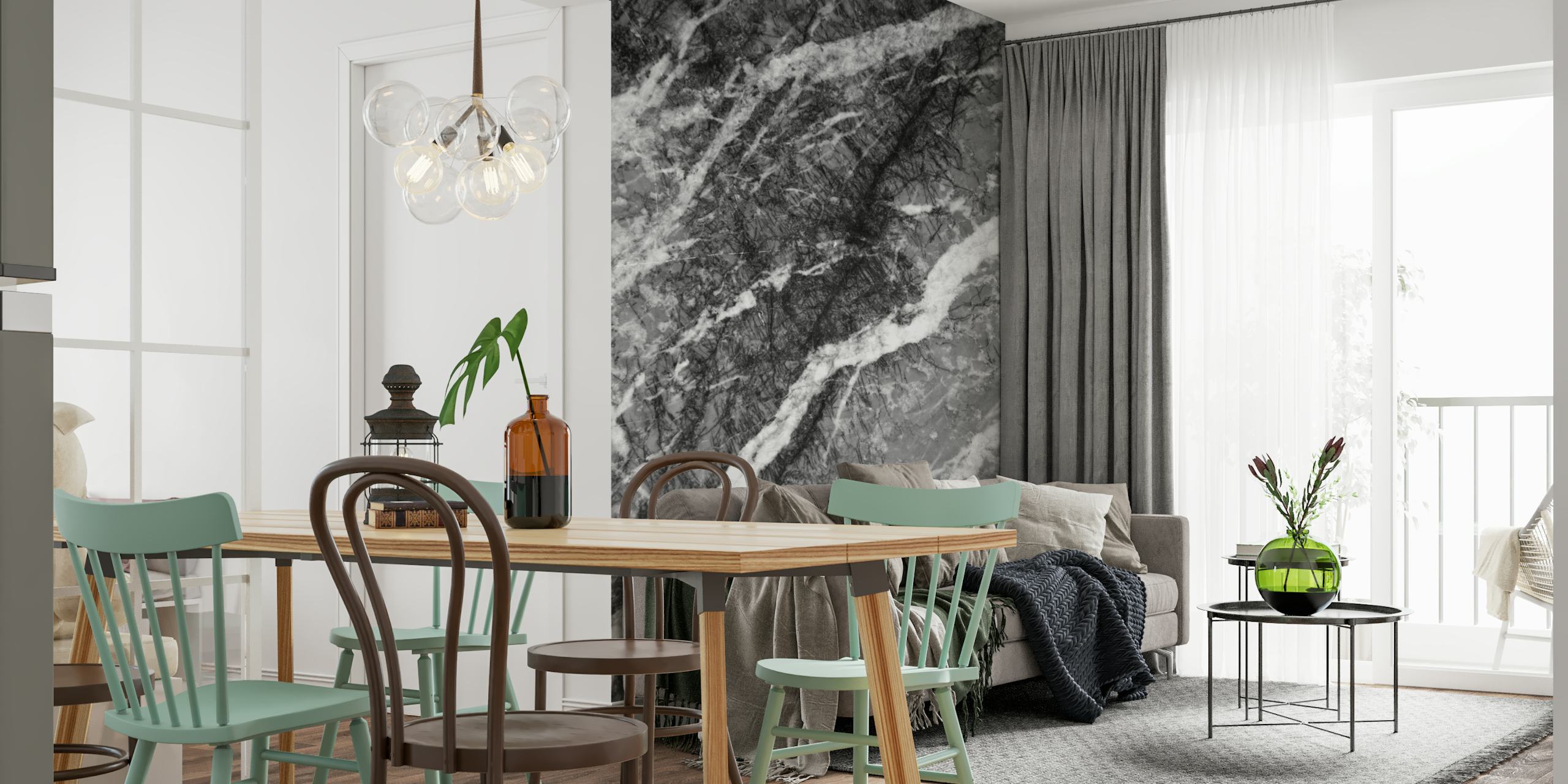 Abstract gray marble pattern wallpaper