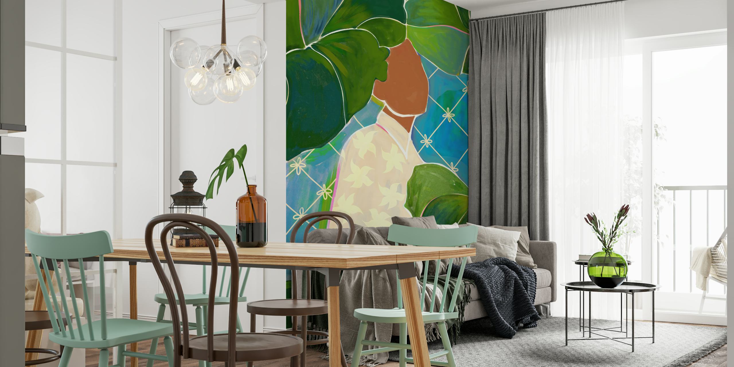 Tropical Mood tapetti huoneasetelmassa