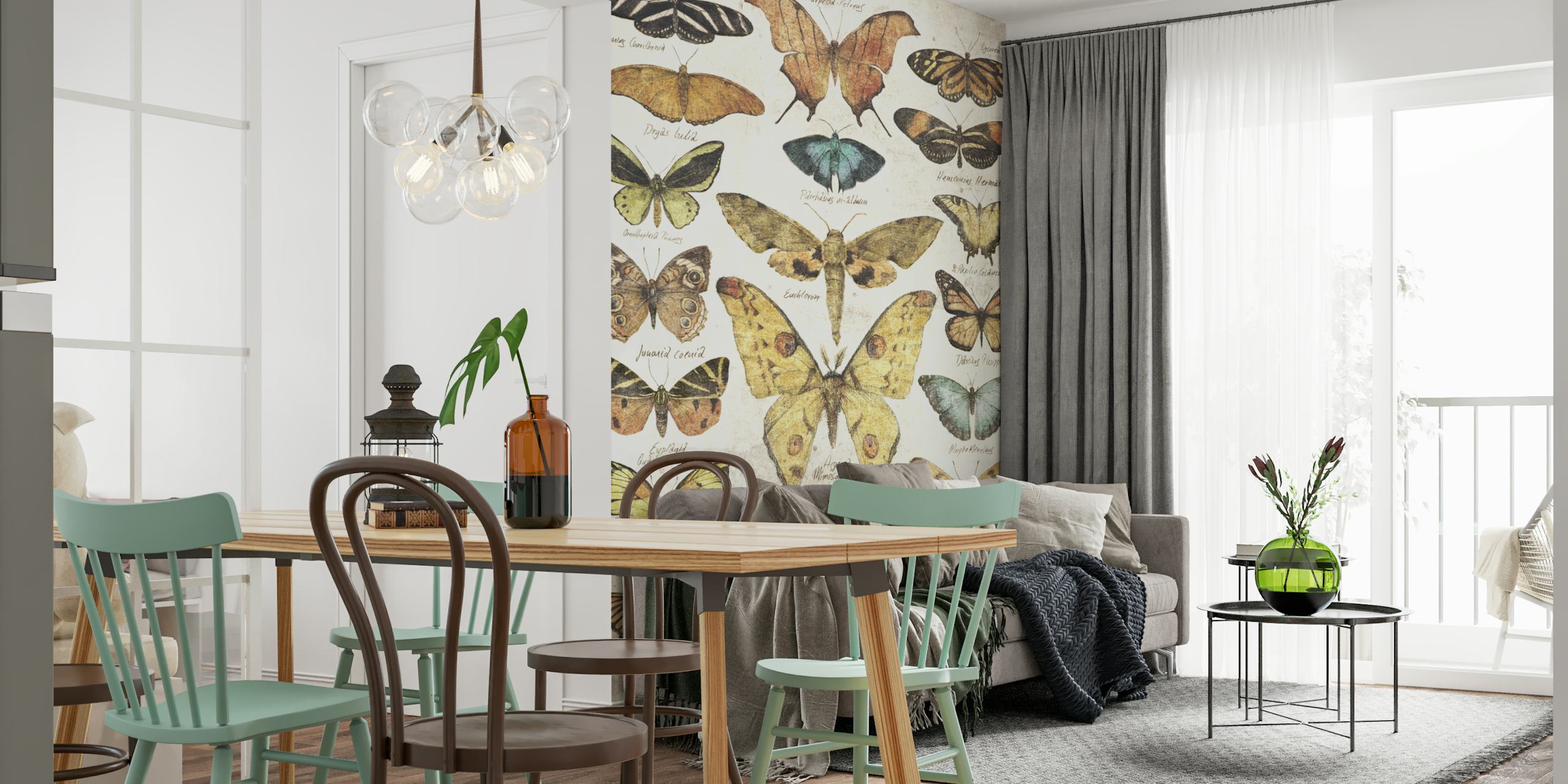 Butterflies I Wandgestaltung in einem Raum
