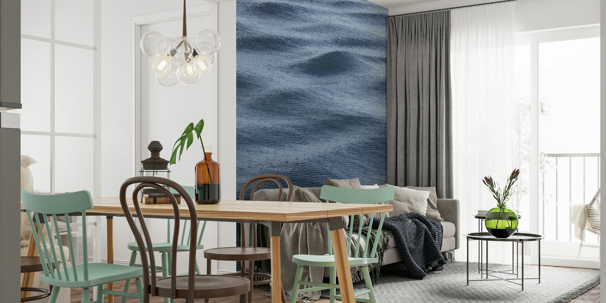 Design de papier peint Ocean Shivers 2 dans une pièce