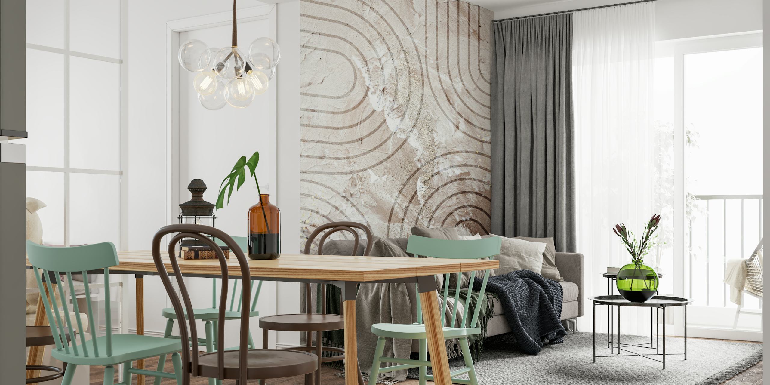 Aesthetic Chic 2 wallpaper in a cozy interior