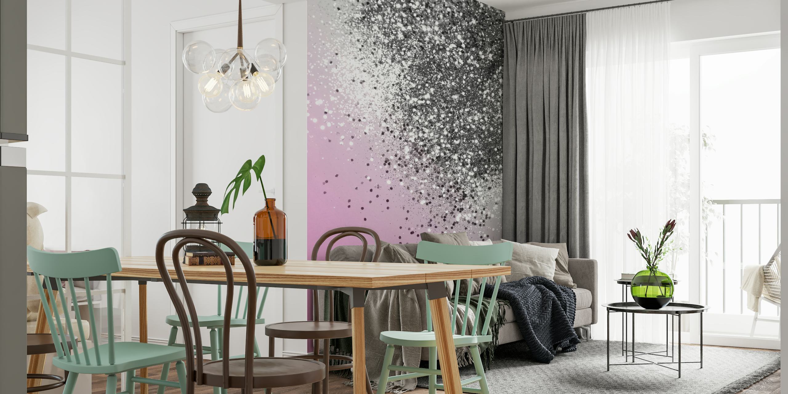 Silver Pink Glitter Dream 1 wallpaper
