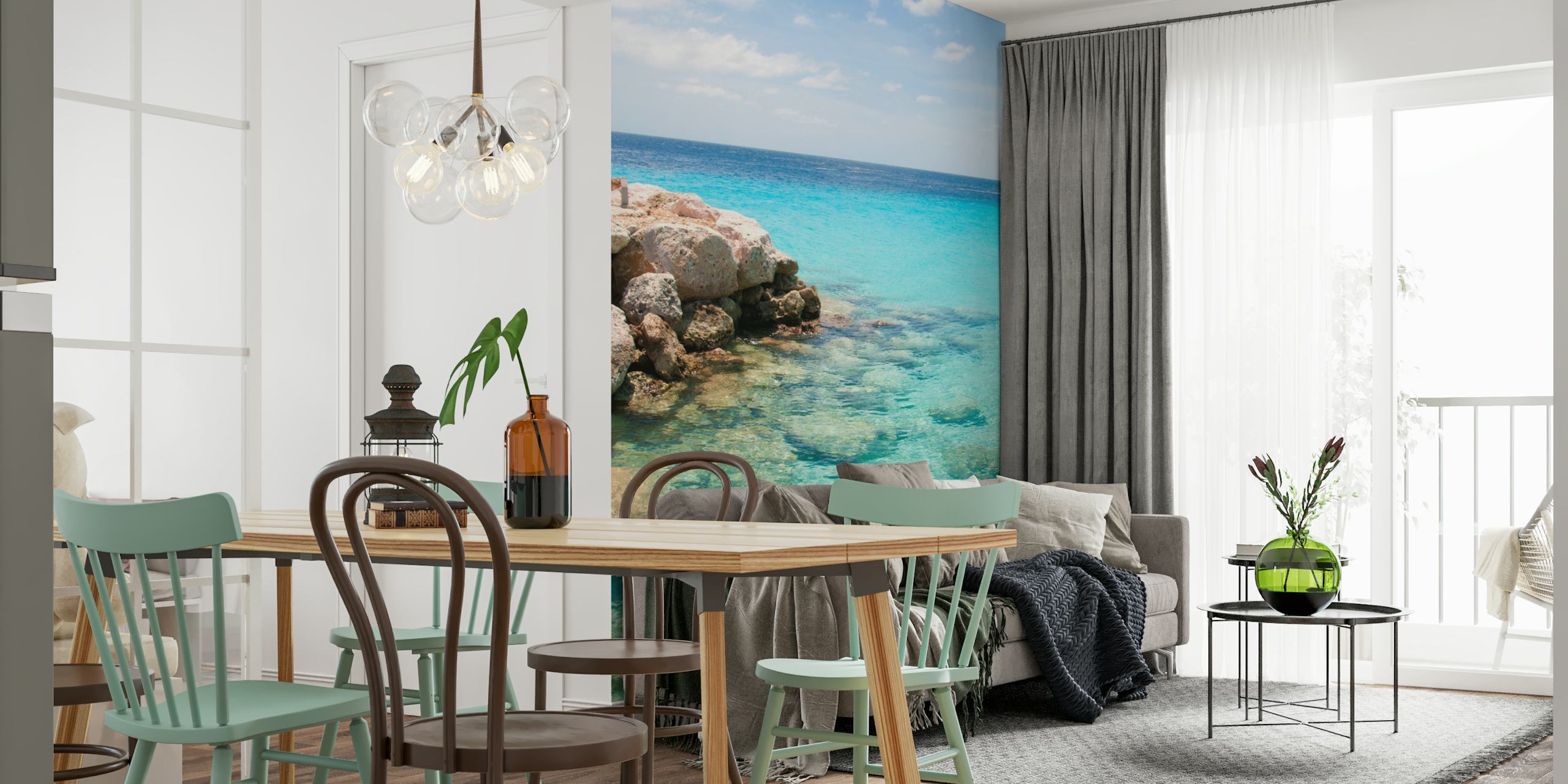 carta da parati Caribbean Ocean Dream in una stanza