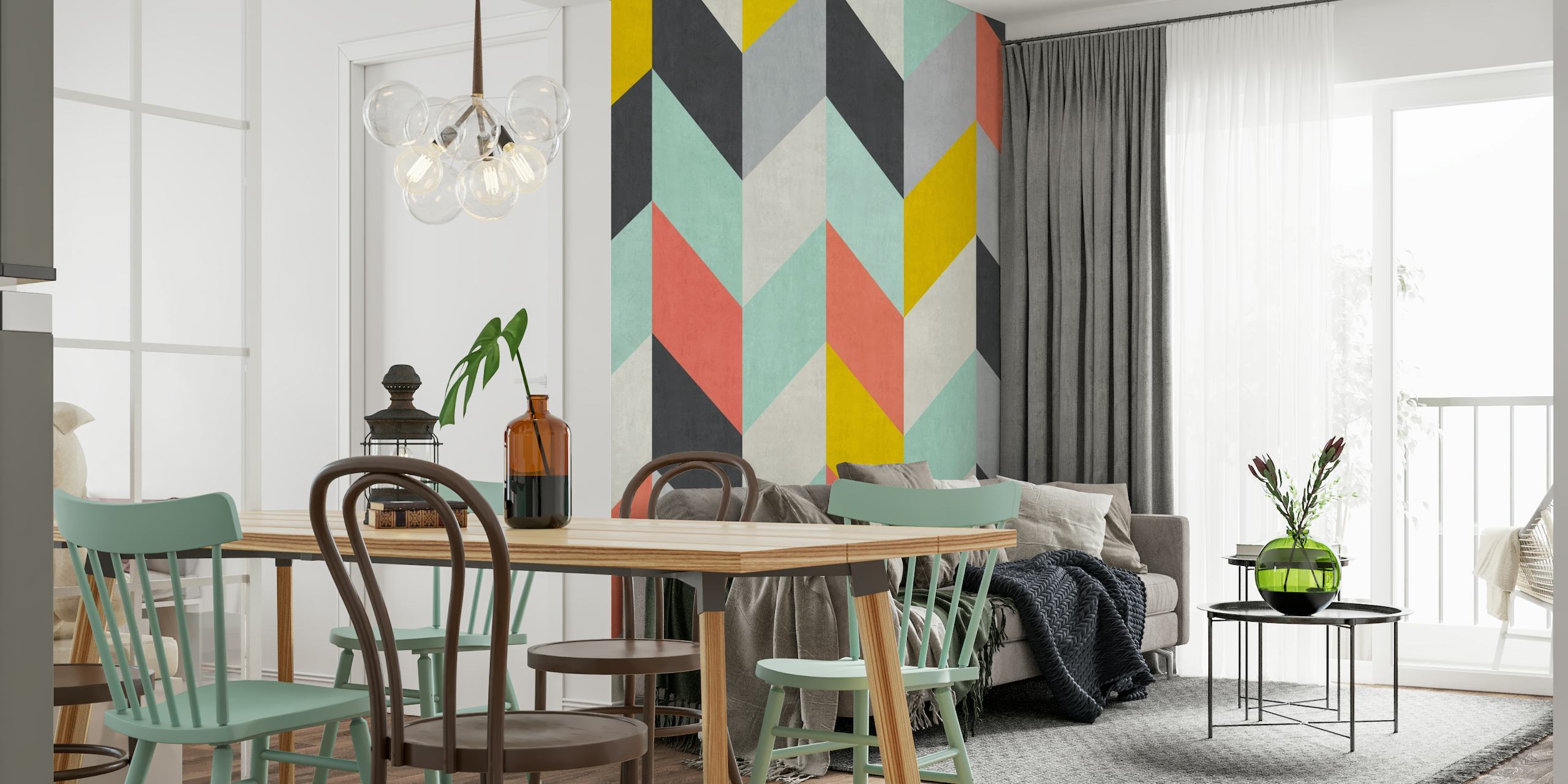Colored Pattern III wallpaper
