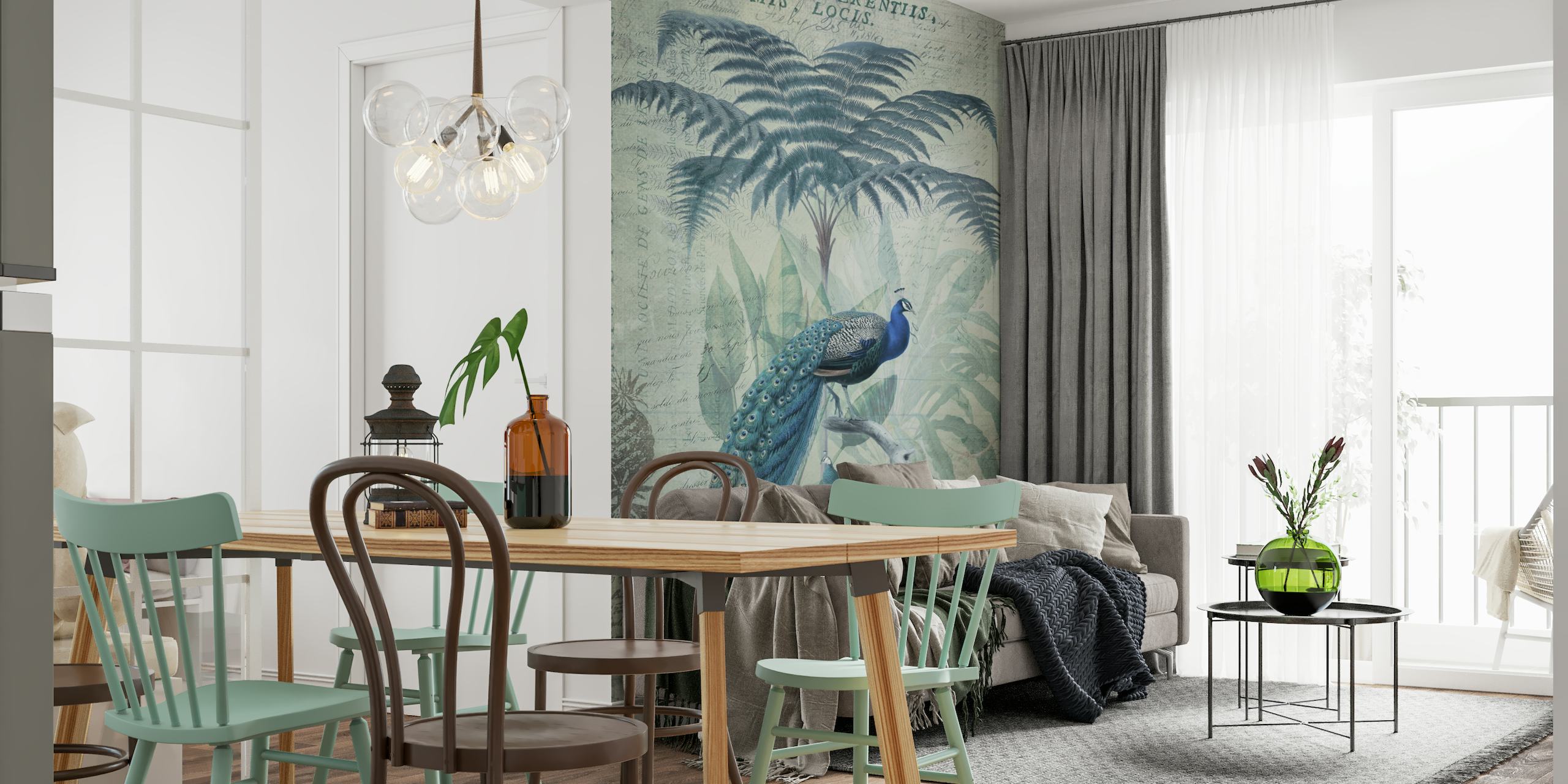 Peacock Jungle King wallpaper
