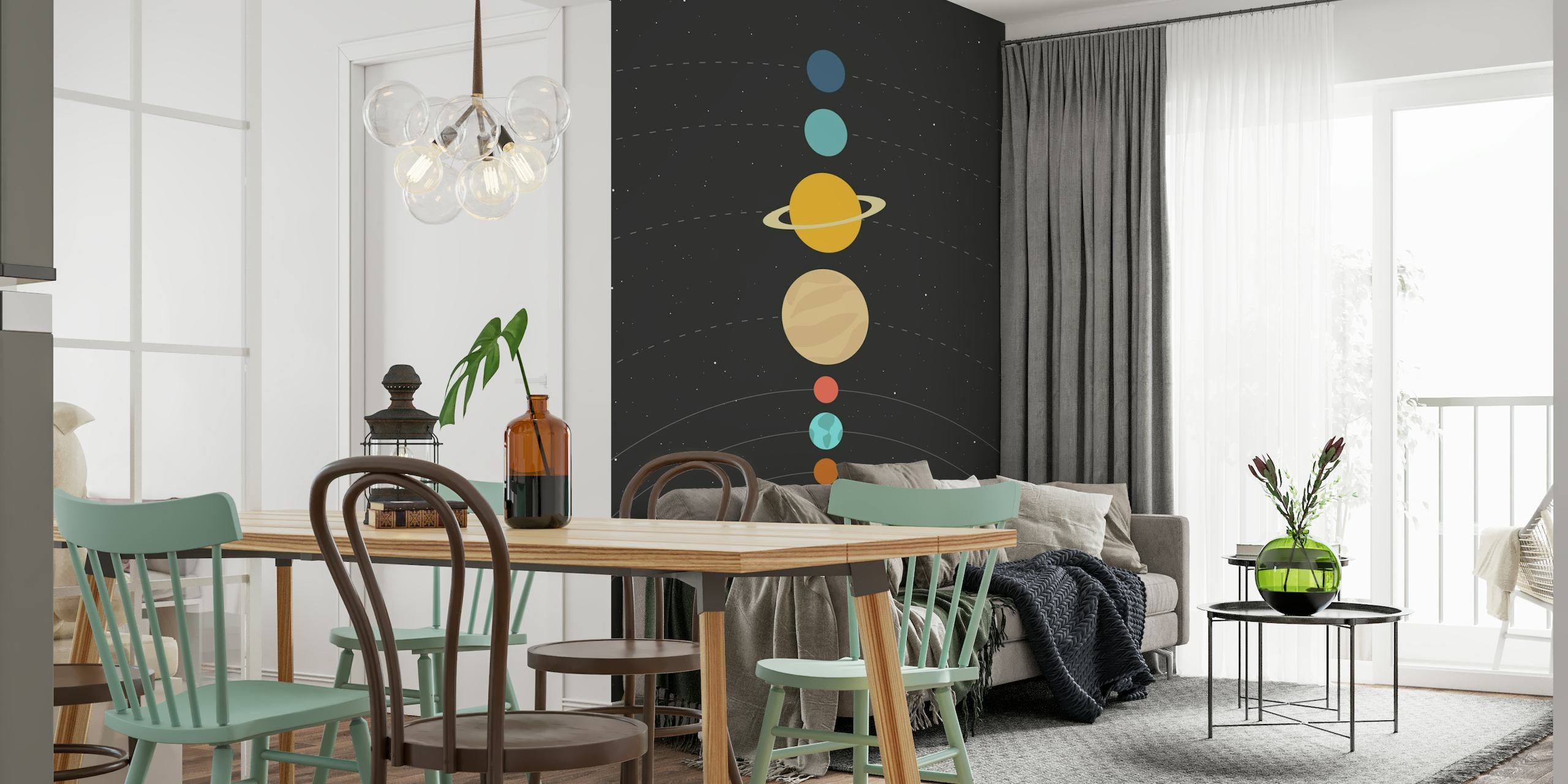 Solar System ArtPrInk papel pintado