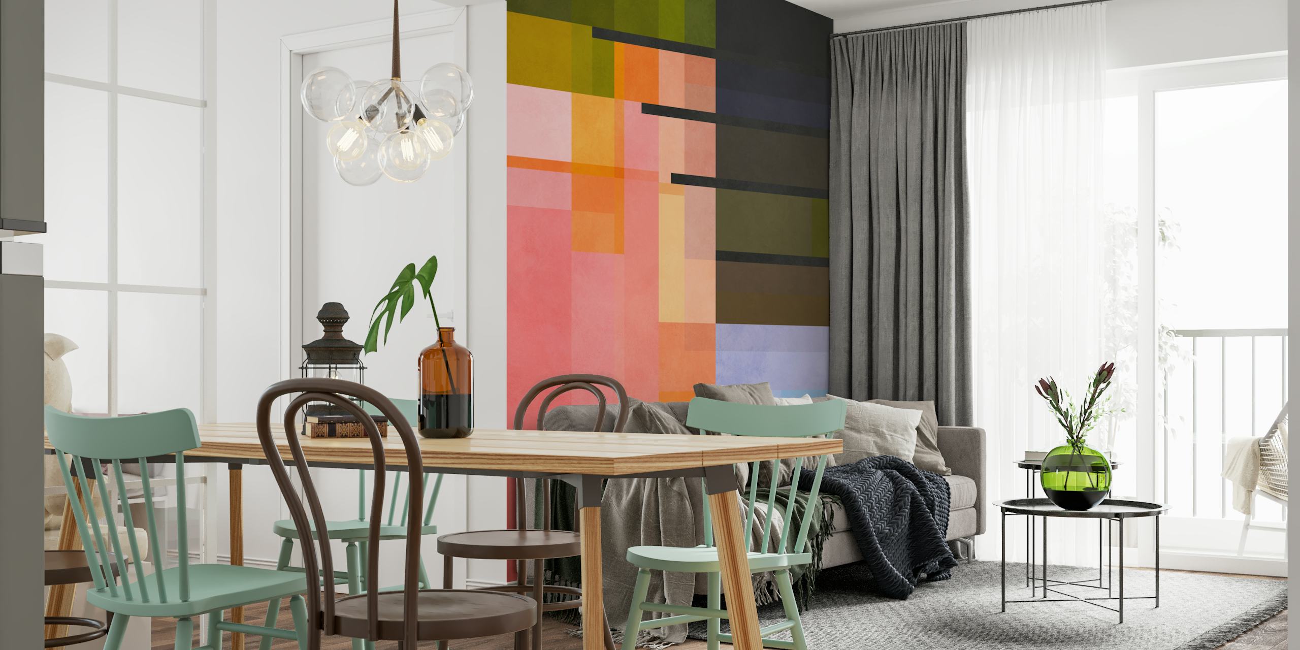 Geometric Concept 2 wallpaper in a room