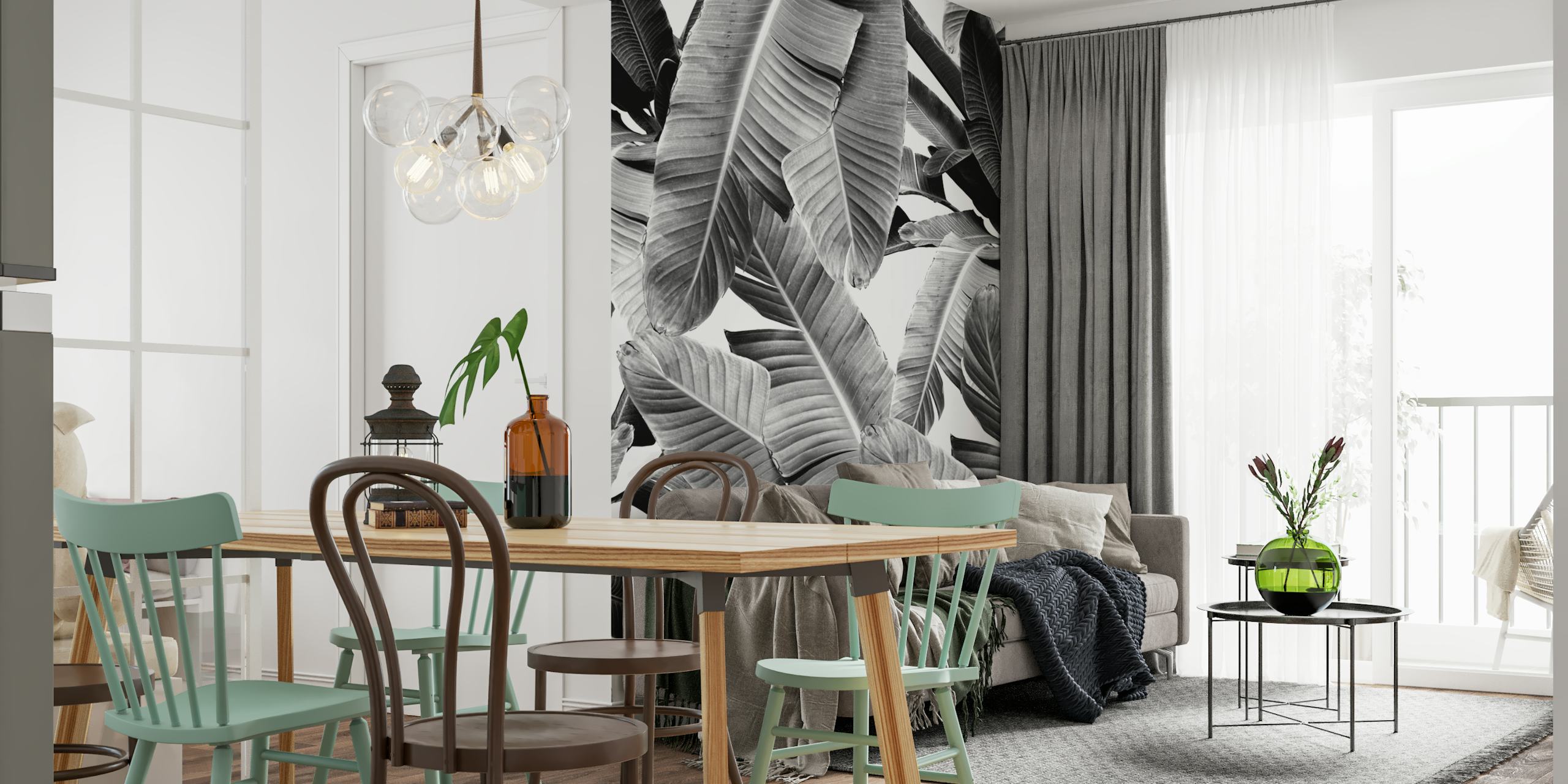 Tapeta Banana Leaves Jungle 3a u sobi